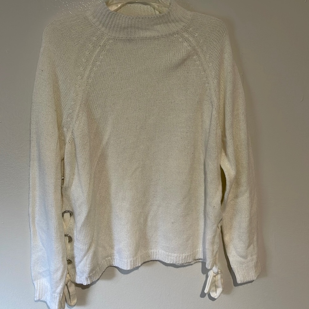 Side tie sweater